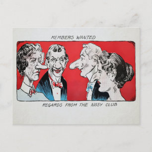 Vintage Nosy Klubb-vykort Vykort