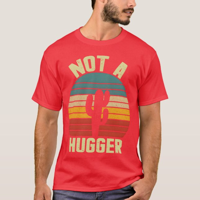Vintage Not a hugger boy T Shirt (Framsida)