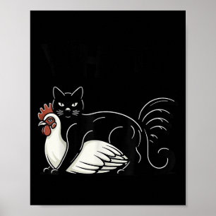 Vintage, nota Cute Kattunge och kyckling vad Poster