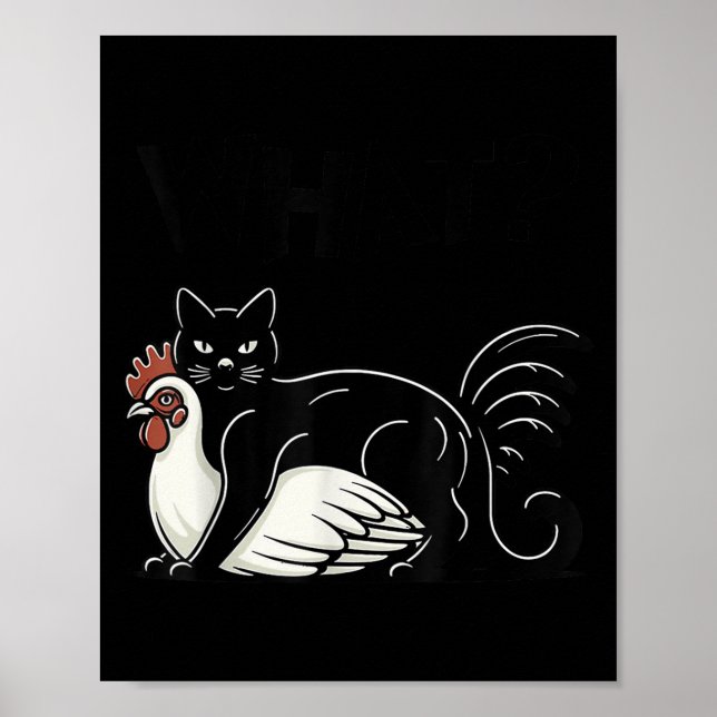 Vintage, nota Cute Kattunge och kyckling vad Poster (Framsidan)