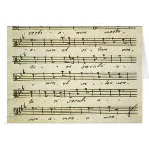 Vintage noter, antika notblad 1810 hälsningskort