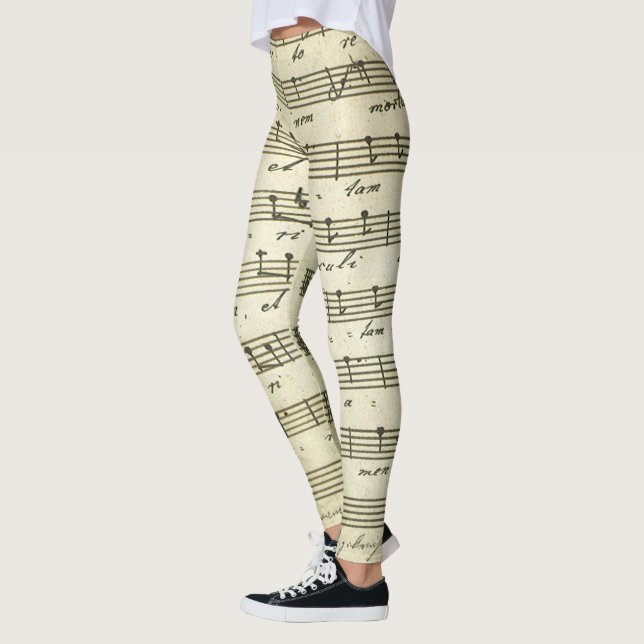 Vintage noter, antika notblad 1810 leggings (Vänster)