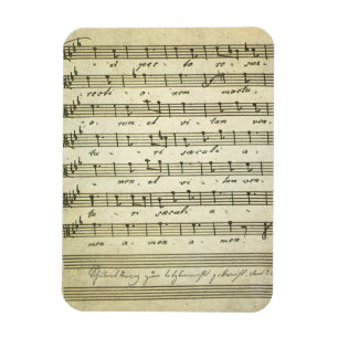 Vintage noter, antika notblad 1810 magnet
