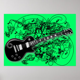 Vintage noter Rock N Roll Poster