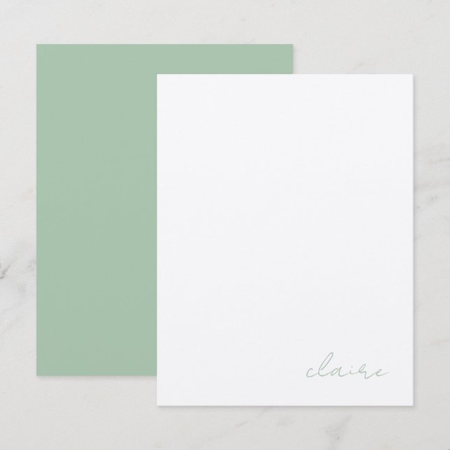 Vintage Notes Personlig Stationery Anteckningskort (Fram/baksida)