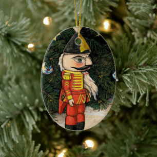 Vintage nötknäppare under julgranen julgransprydnad keramik