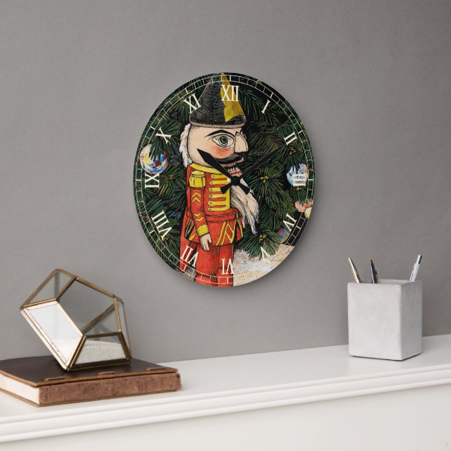 Vintage nötknäppare under julgranen stor klocka (Kontor)