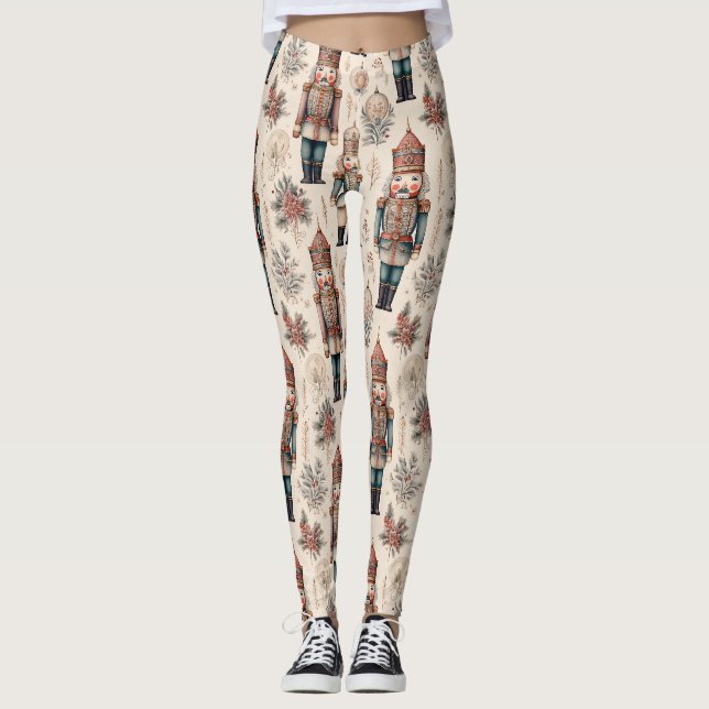 Vintage Nötknäpparesoldater - Klassisk jul 2 Leggings (Framsida)