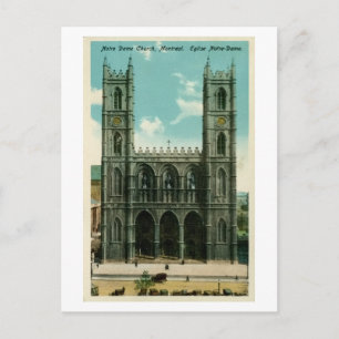 Vintage Notre Dame Church Montreal Vykort