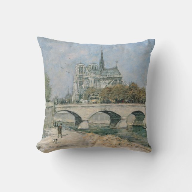 Vintage Notre Dame de Paris Kudde (Framsida)