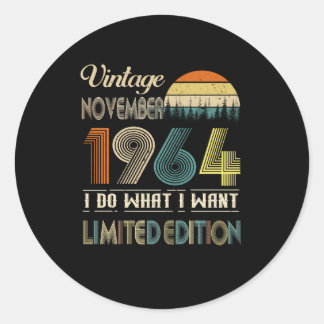 Vintage november 1964 Vad jag vill ha Begränsad ut Runt Klistermärke