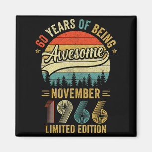 Vintage november 1966 60 år design magnet