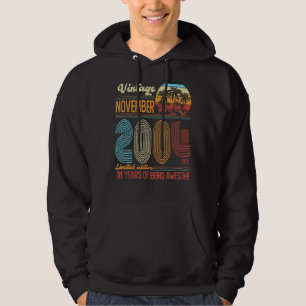 Vintage november 2004 18 år gammal 18:e födelsedag hoodie