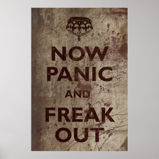 Vintage nu, panjon och Freak ut Poster