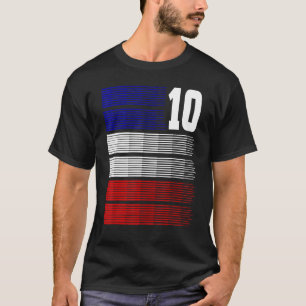 Vintage nummer 10 Bra för Fläkt i fotboll T Shirt