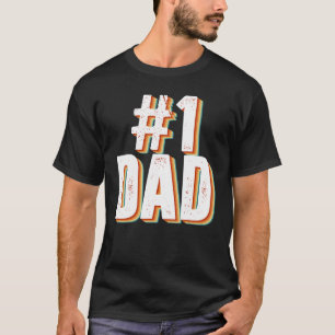 Vintage nummer ett stolt Pappa Fars dag från son T Shirt
