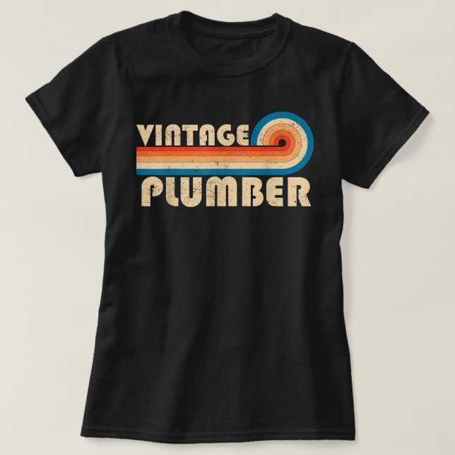 Vintage-nummerjobb Titel födelsedagsidea T Shirt (Design framsida)