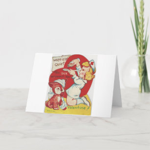 Vintage Nurse Valentine Helgkort