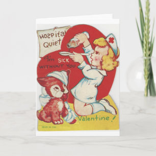 Vintage Nurse Valentine Helgkort