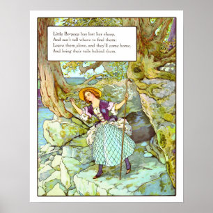 Vintage Nursery Print- Little BoPeep Poster