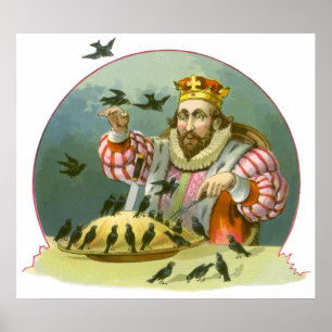 Vintage Nursery Rhyme, Sjunga a Sång av Sixpence Poster