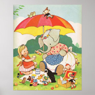 Vintage Nursery Rhymes, Mabel Lucie Attwell Poster