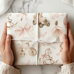 Vintage Nursery Rosa Girl Girl Presentpapper