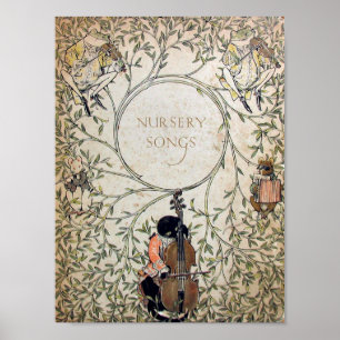 Vintage Nursery Sång Poster