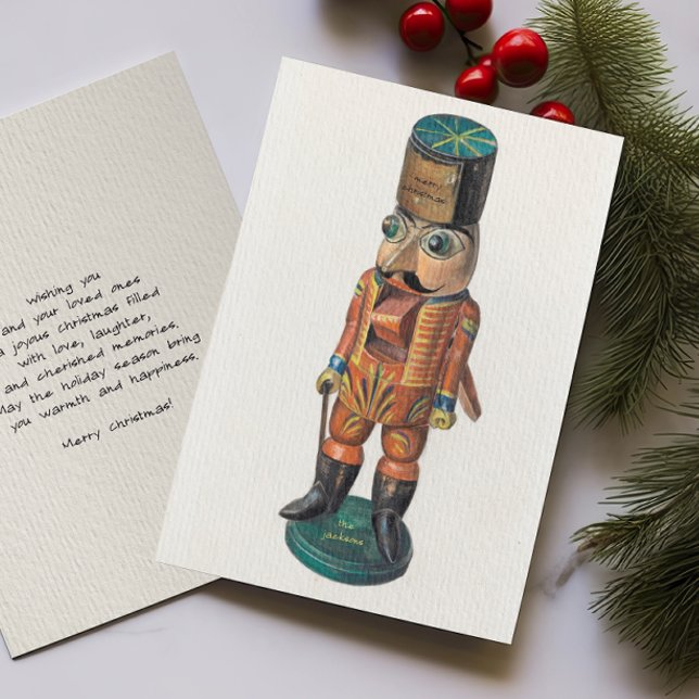 Vintage Nutcracker av Myna Lowry Julkort (Skapare uppladdad)