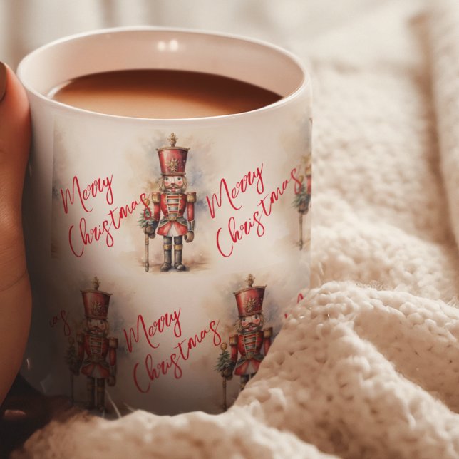 Vintage Nutcracker & God jul Kaffemugg (Skapare uppladdad)