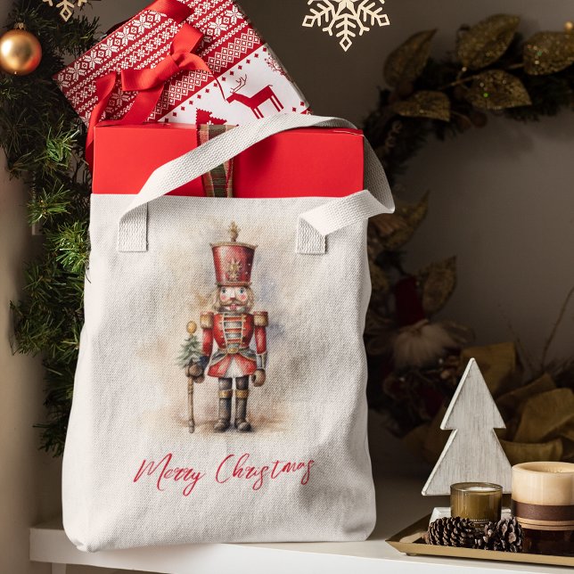Vintage Nutcracker & God jul Tygkasse (Skapare uppladdad)