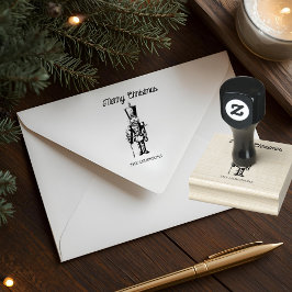 Vintage Nutcracker Merry Christmas Stämpel