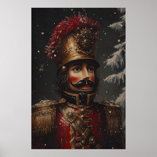 Vintage Nutcracker Soldier Art Printable Poster (Framsidan)