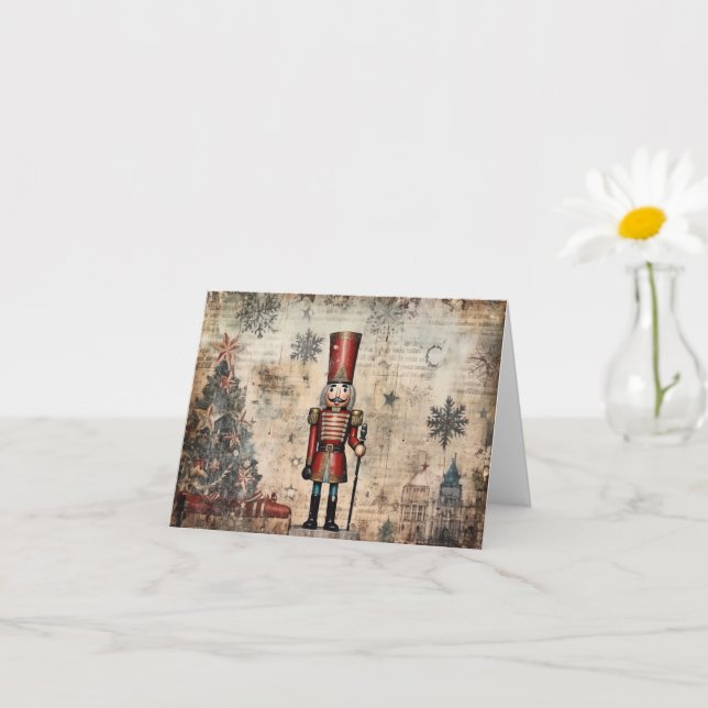 Vintage Nutcracker Soldier Kort (Liten växt)
