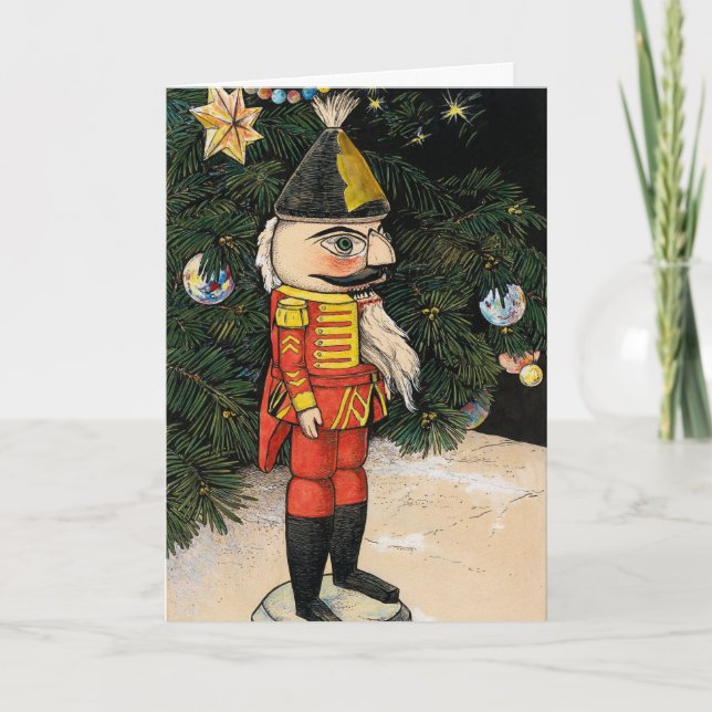 Vintage Nutcracker under Julgran Kort (Framsida)
