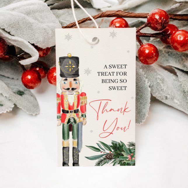 Vintage Nutcracker Winter Onederland Gift Märkre Presentetikett (Skapare uppladdad)