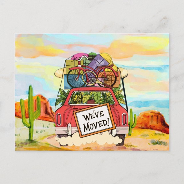 Vintage Ny adress vykort (Framsida)