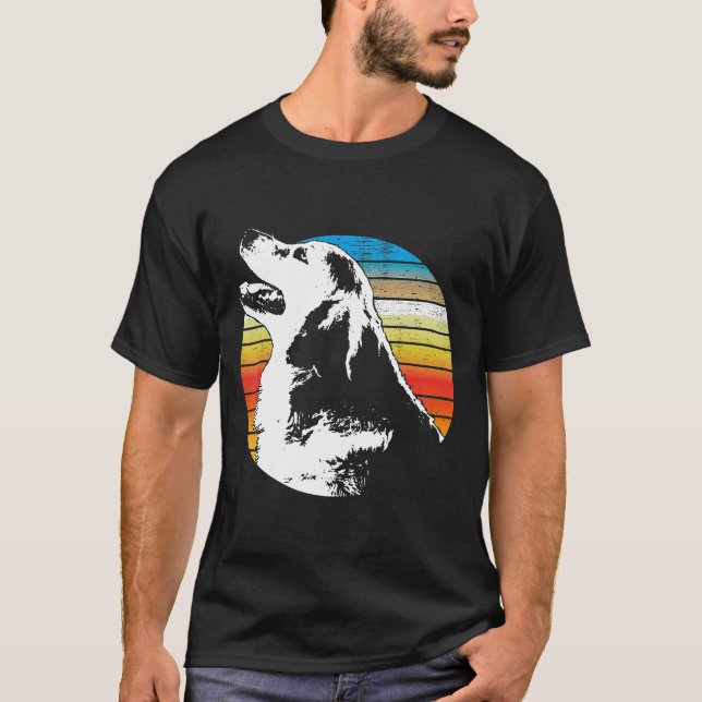 Vintage - ny Golden Retriever T Shirt (Framsida)