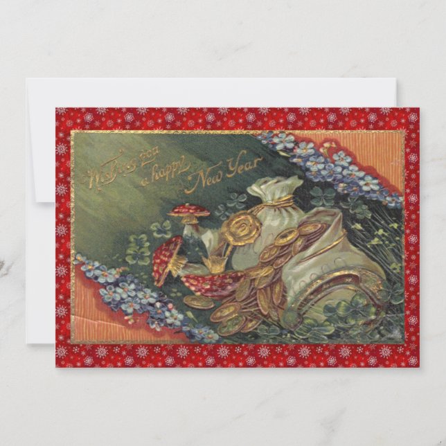 Vintage Nya årets Party Inbjudningar (Framsida)