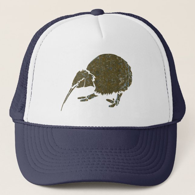 Vintage Nya Zeeland Kiwi Hatt Truckerkeps (Framsida)
