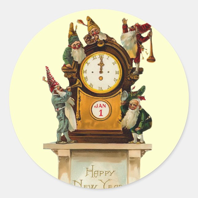 Vintage Nyårsafton - etikett (Framsida)