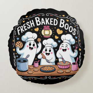 Vintage nybakat Boos Halloween T-Shirt Rund Kudde