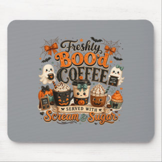 Vintage nybryggt kaffe Halloween-spöke Musmatta
