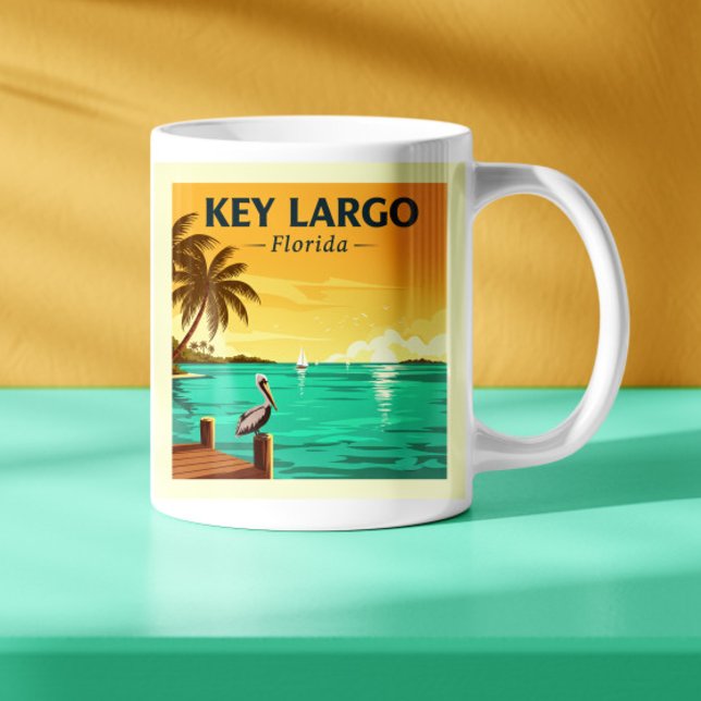 Vintage Nyckel Largo Florida Kaffemugg (Skapare uppladdad)