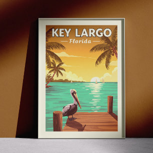 Vintage Nyckel Largo Florida Poster