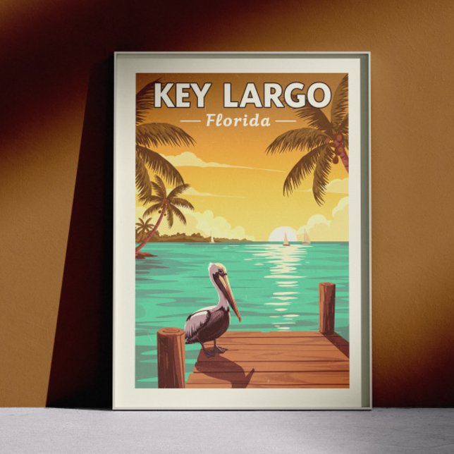 Vintage Nyckel Largo Florida Poster (Skapare uppladdad)