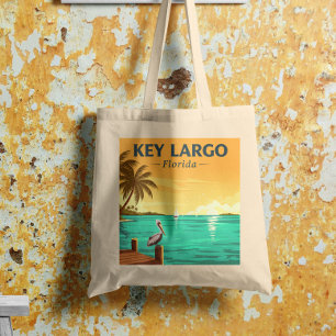 Vintage Nyckel Largo Florida Tygkasse