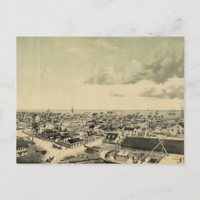 Vintage Nyckel Väster Illustration Vykort (Framsida)