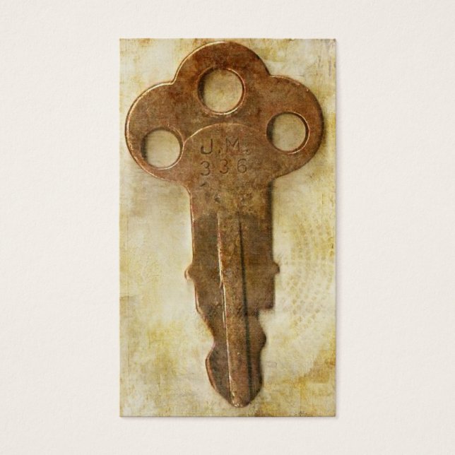 Vintage Nyckel Visitkort (Framsidan)