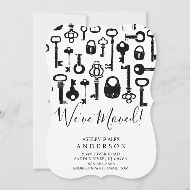 Vintage Nycklar Flytta Meddelande (Framsida)